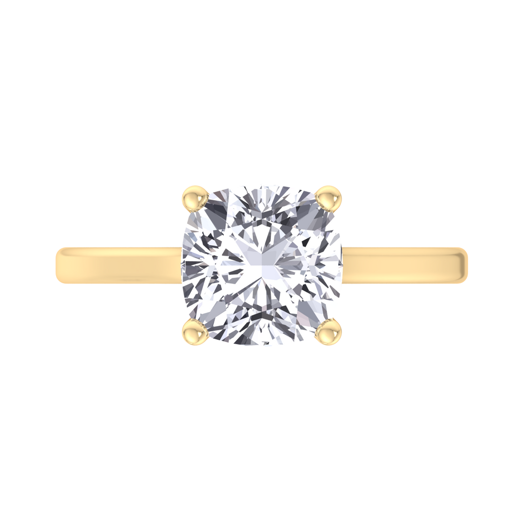 Cushion Cut Solitaire Engagement Ring