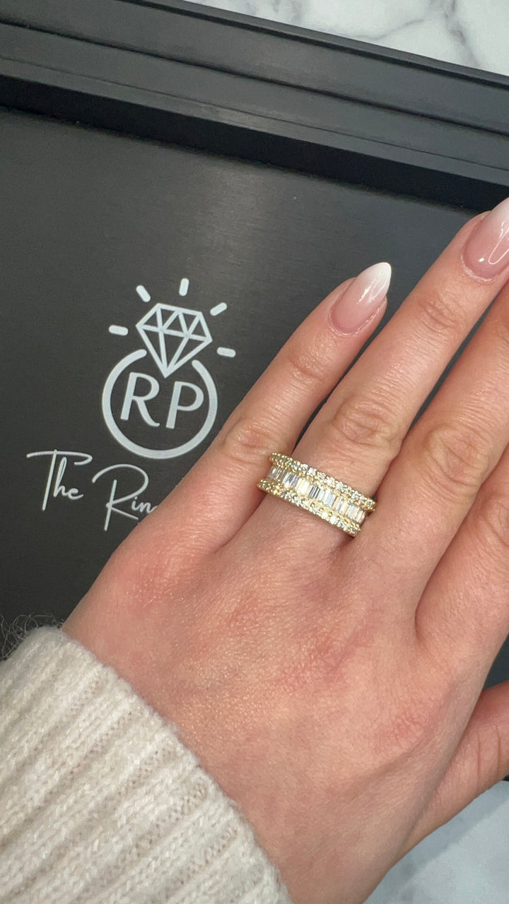 Luxurious Baguette And Round Eternity Band