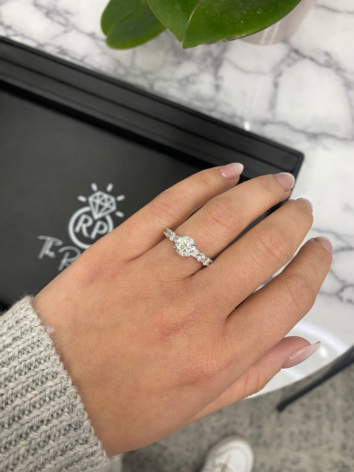 Round Cut Eternity Engagement Ring