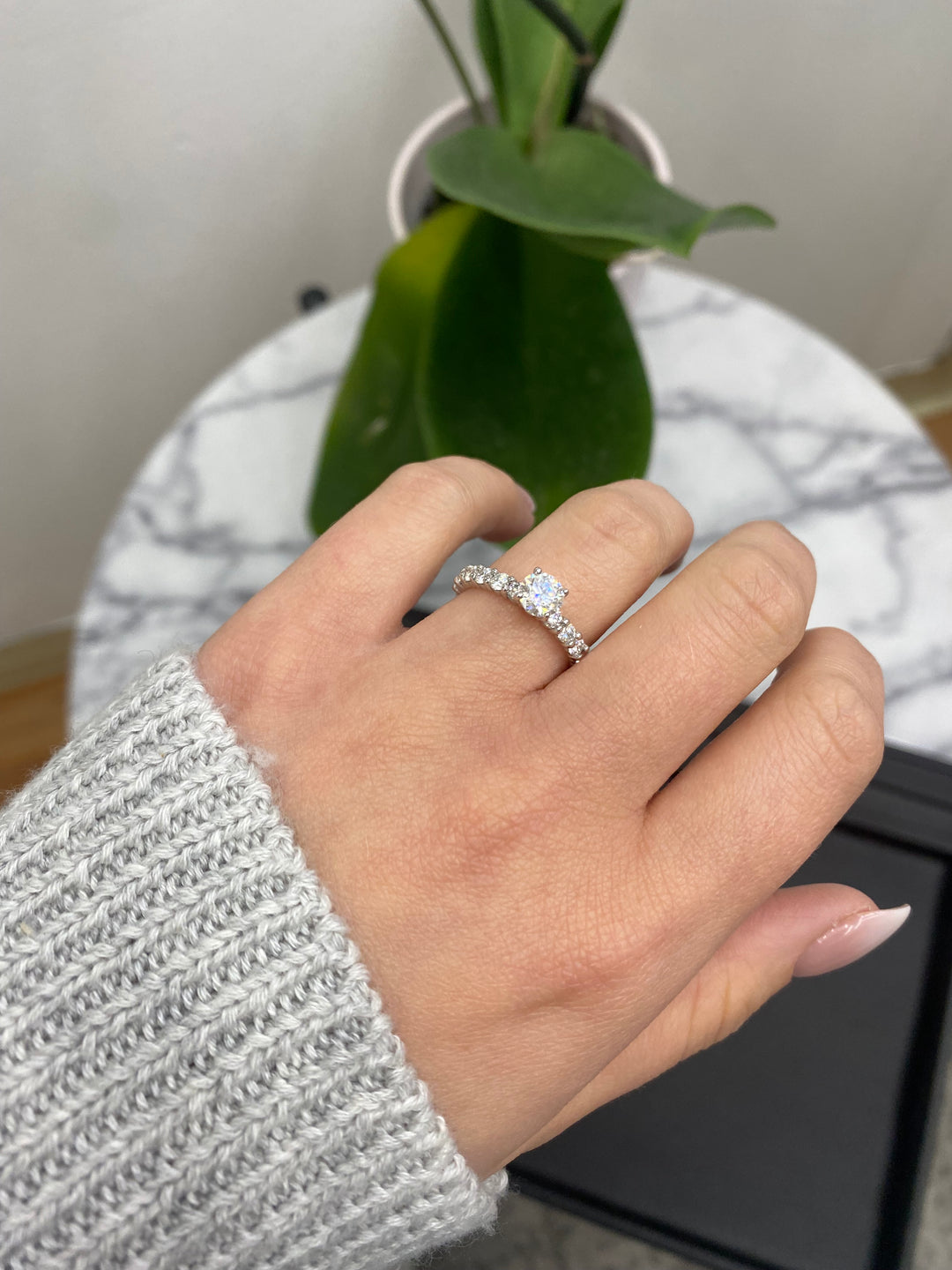 Round Cut Eternity Engagement Ring