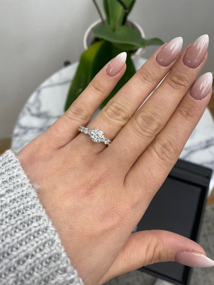 Round Cut Eternity Engagement Ring