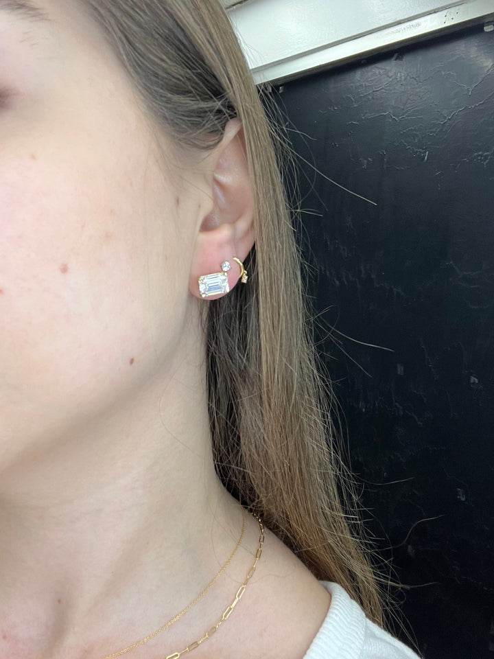 Emerald Cut Studs