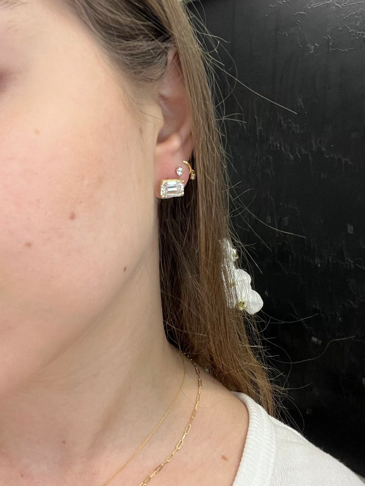 Emerald Cut Studs