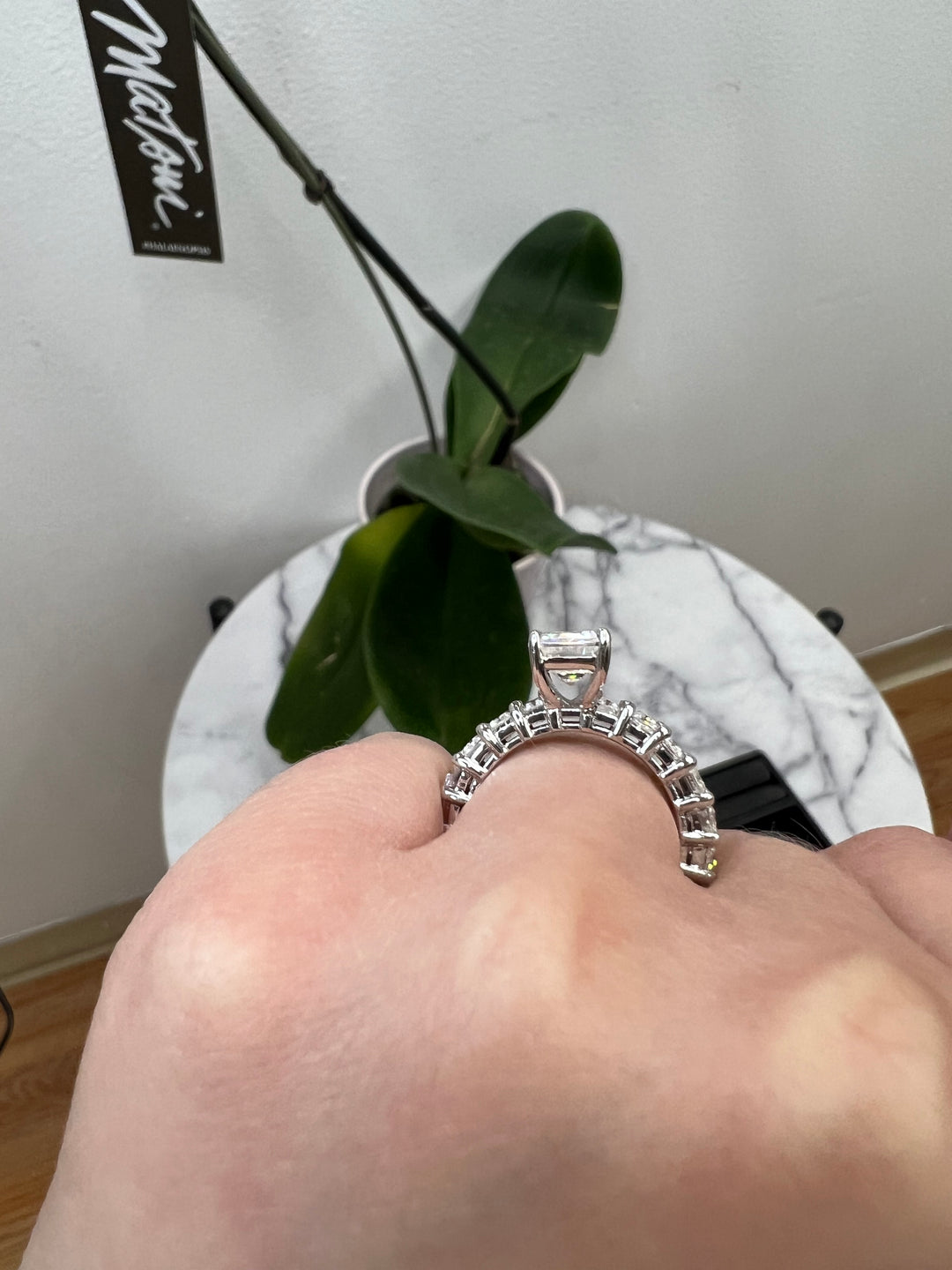 Emerald Cut Eternity Engagement Ring (U-Prong Setting)
