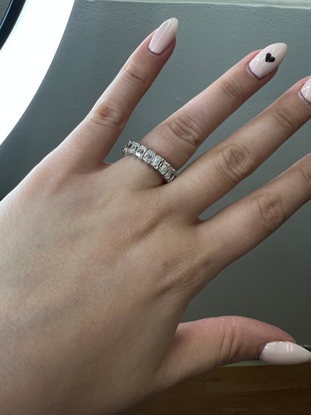 Emerald Cut Eternity Band - U Prong Setting