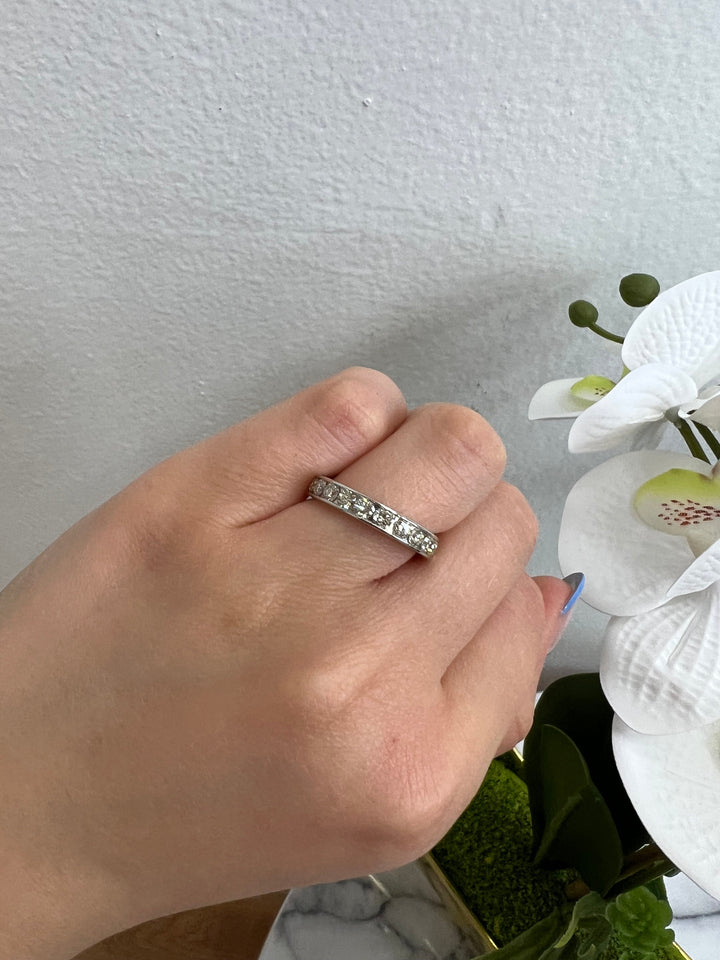 Round Cut Channel Set Eternity Band