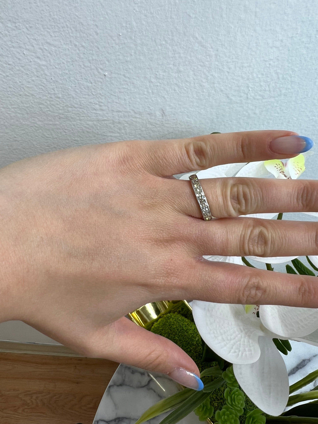 Round Cut Channel Set Eternity Band