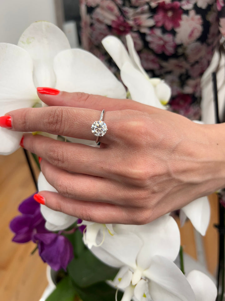 Round Cut Six Prong Solitaire Engagement Ring