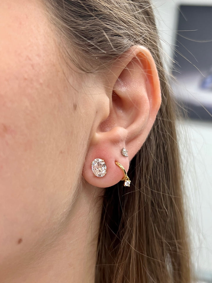Oval Cut Studs