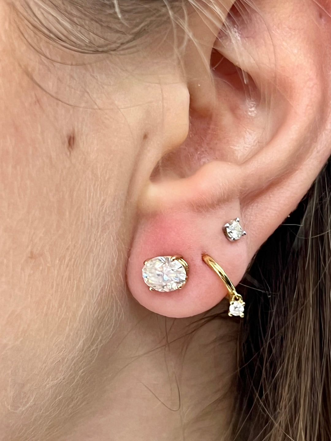 Oval Cut Studs
