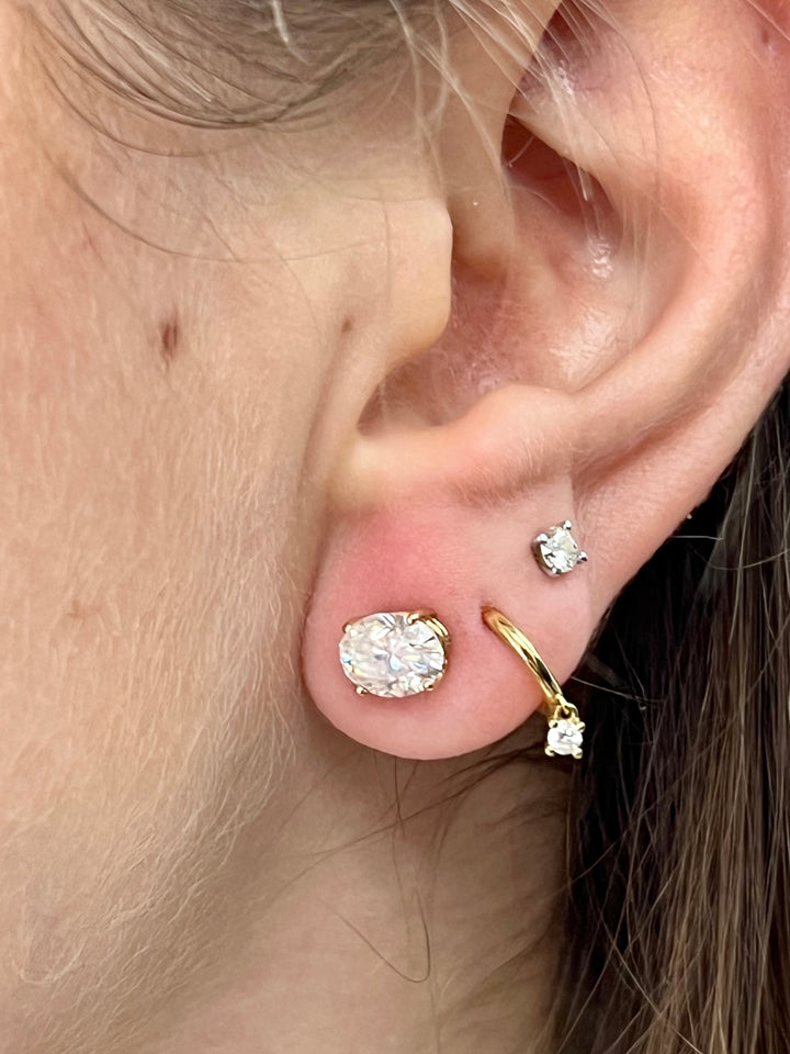 Oval Cut Studs