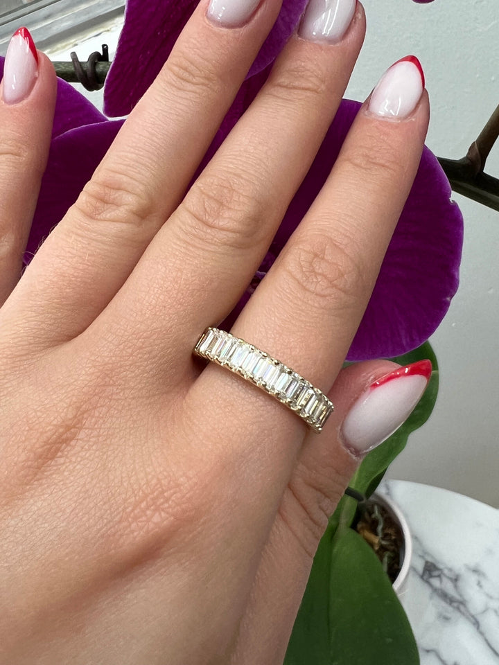 Baguette Cut Eternity Band in U Prong Setting