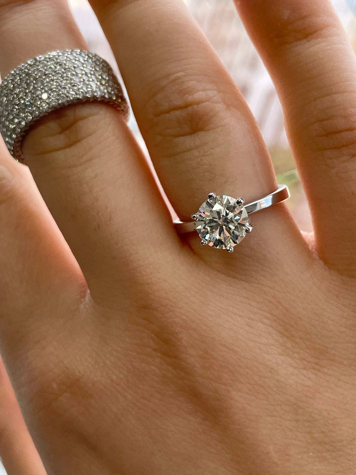 Round Cut Six Prong Solitaire Engagement Ring