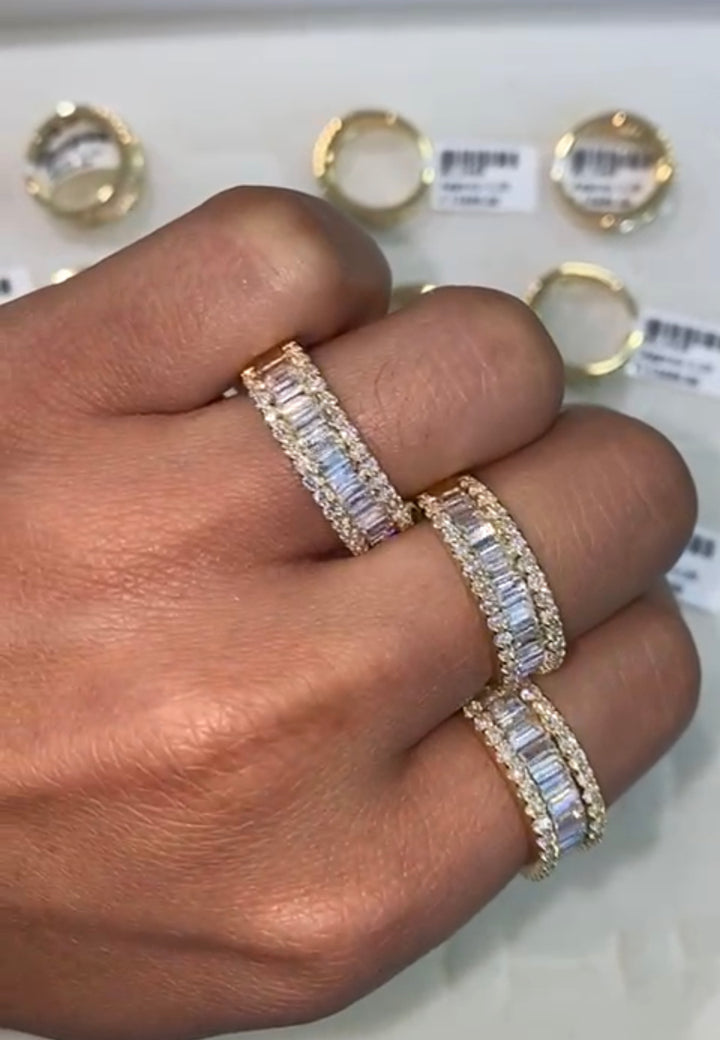 Luxurious Baguette And Round Eternity Band