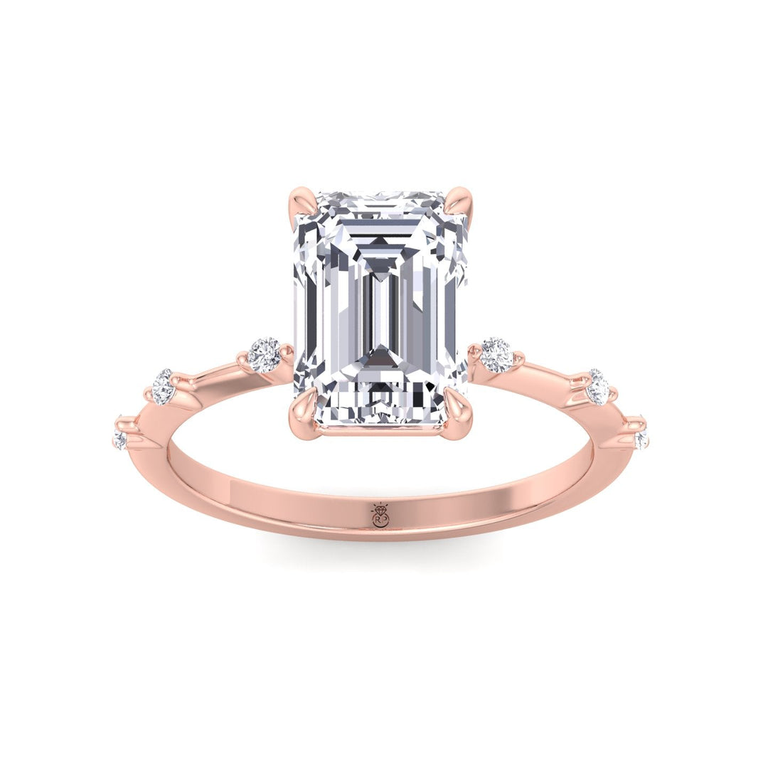 Multiple Stone Emerald Cut Ring with Thin Band