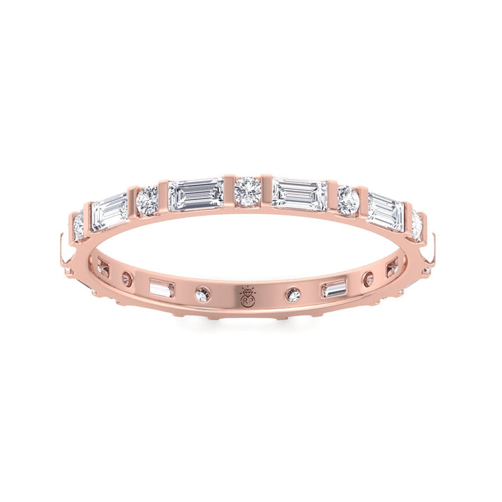 Baguette &amp; Round Cut Eternity Band