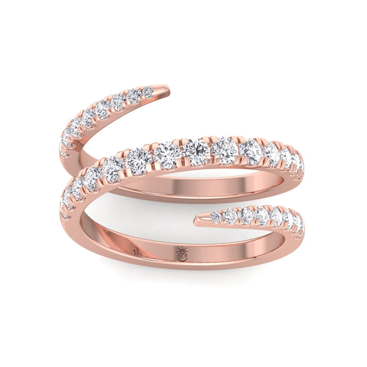 Procida - Swirl Style - Wedding Band ( .85ct)
