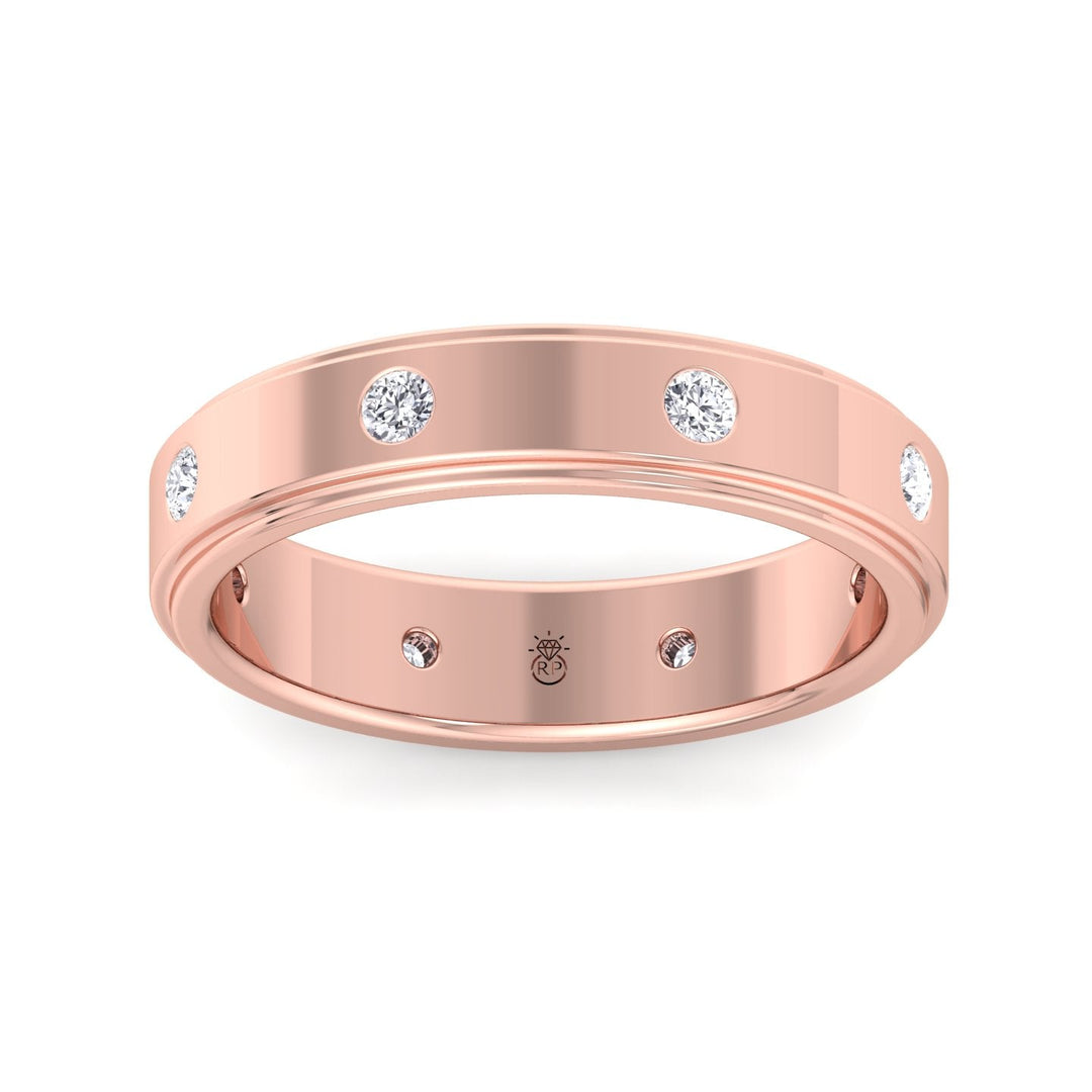 Vulcano - Men’s  Wedding Band 6mm ( .40ct)