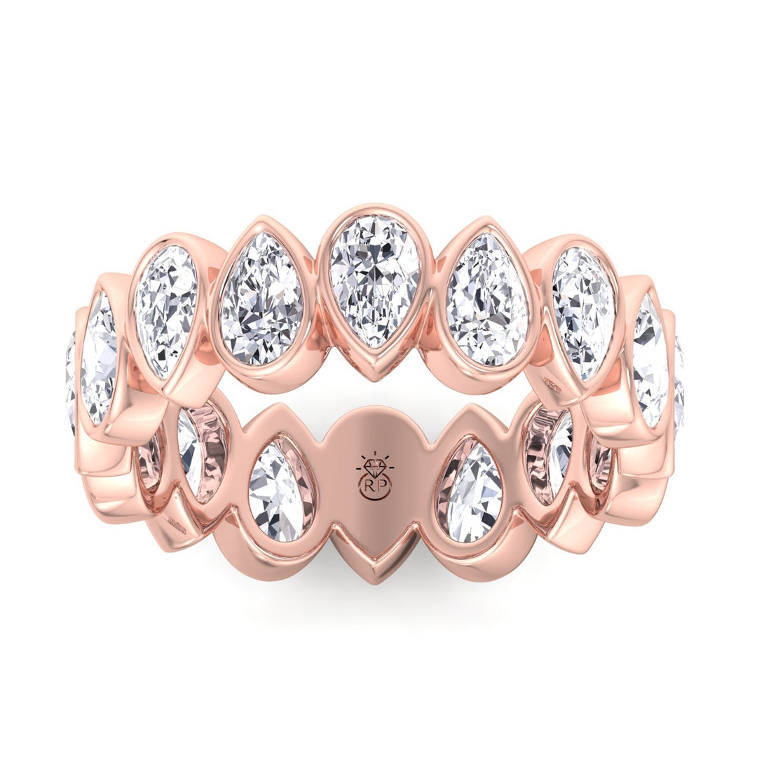Bezel Set Pear Shape Eternity Band