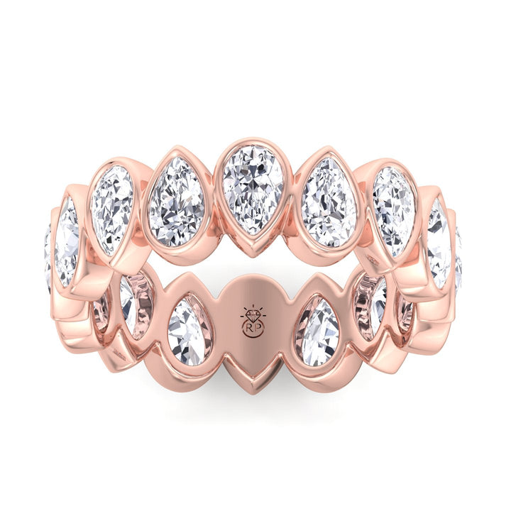 Bezel Set Pear Shape Eternity Band