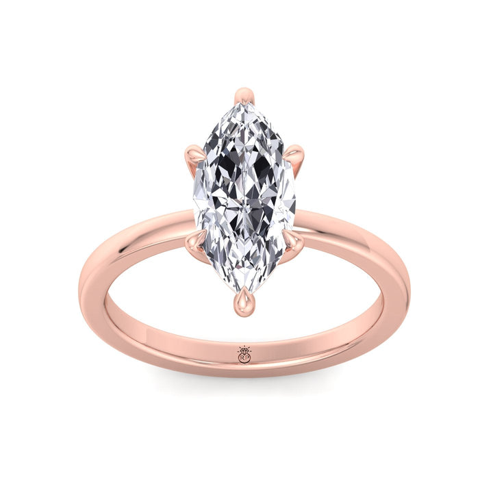 Marquise Shape Solitaire Engagement Ring