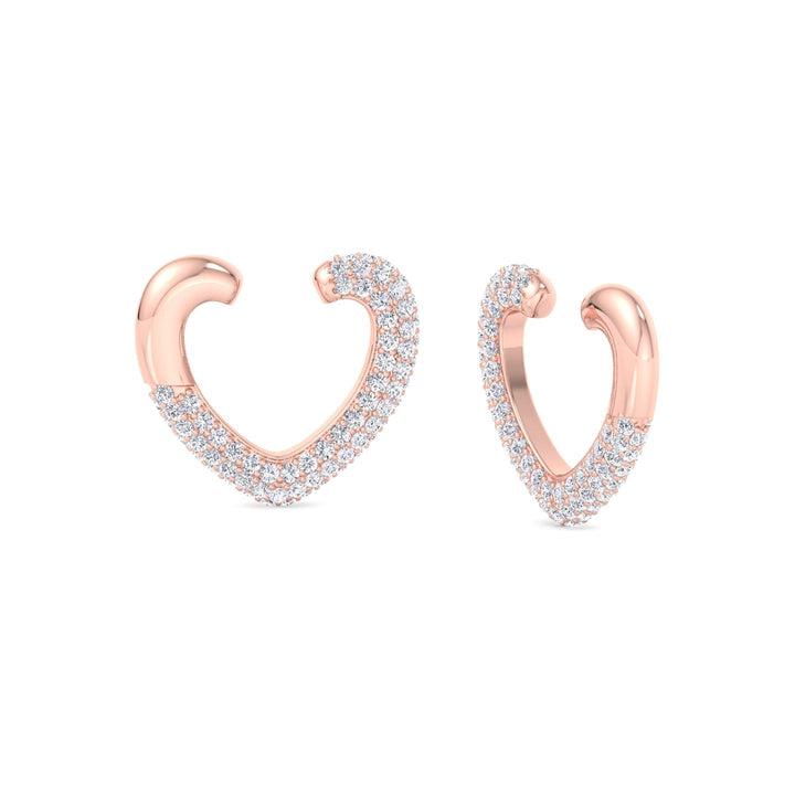Heart Shaped Pave Ear Cuff