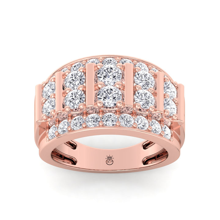 5ct Men’s Multi-Row Column Ring