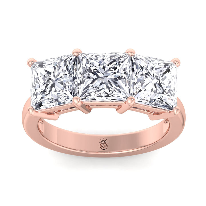 Princess Cut 3 Stone Engagement Ring