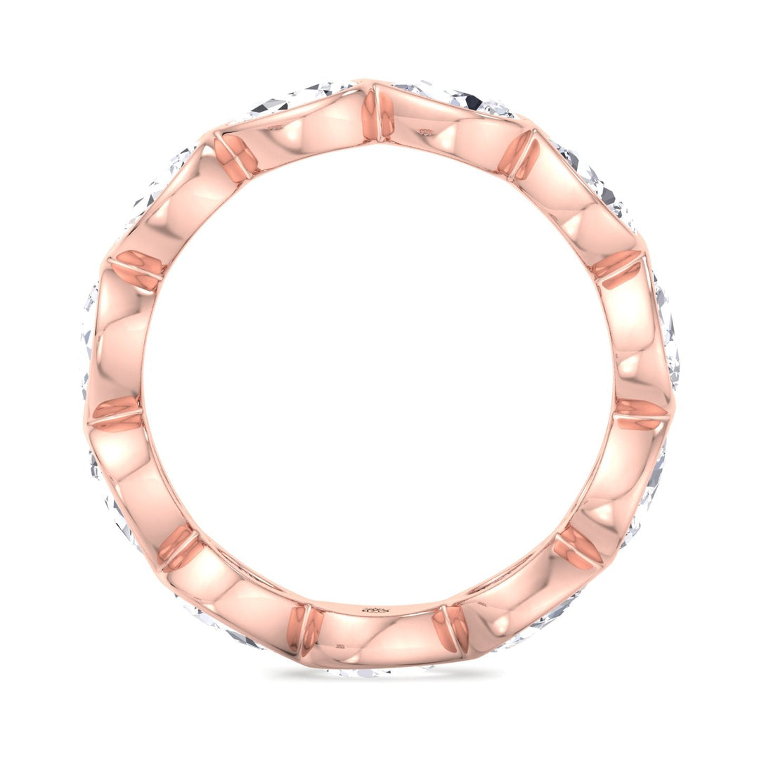 Bezel Set East To West Pear Shape Eternity Band