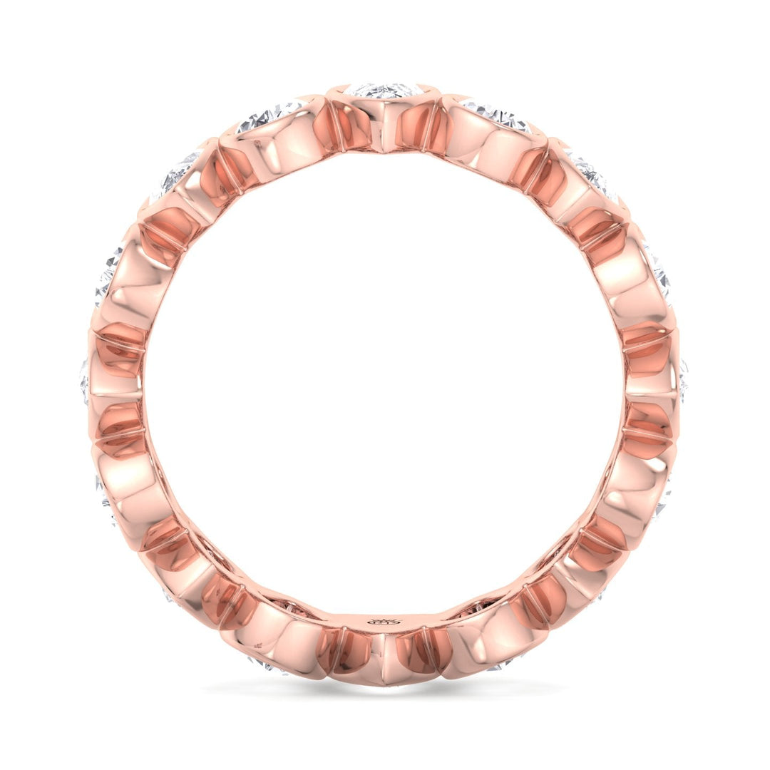 Bezel Set Pear Shape Eternity Band