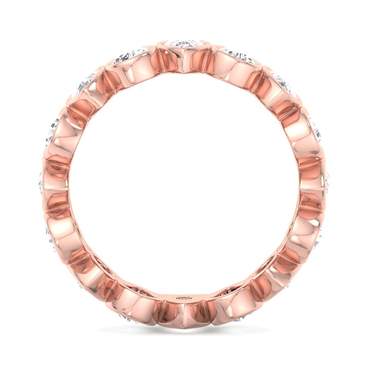 Bezel Set Pear Shape Eternity Band