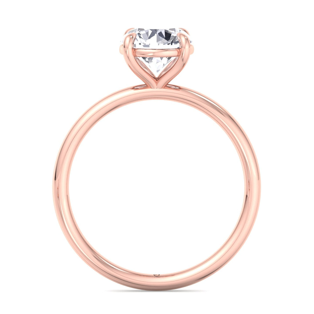 Thin Band Solitaire Round Brilliant Engagement Ring