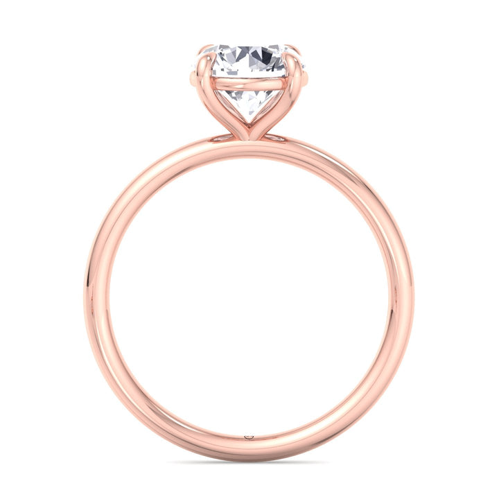 Thin Band Solitaire Round Brilliant Engagement Ring