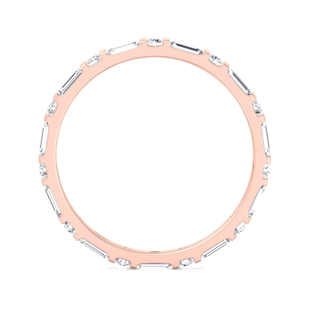 Baguette &amp; Round Cut Eternity Band