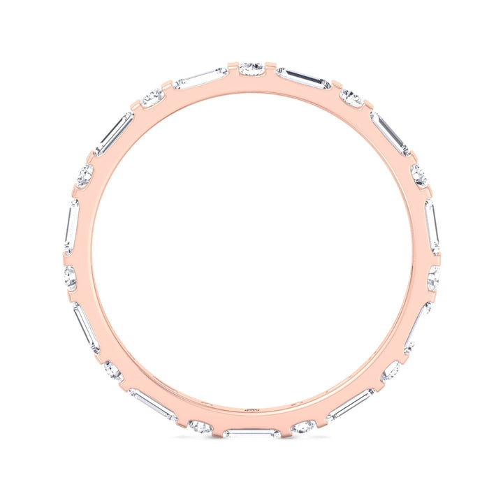 Baguette &amp; Round Cut Eternity Band