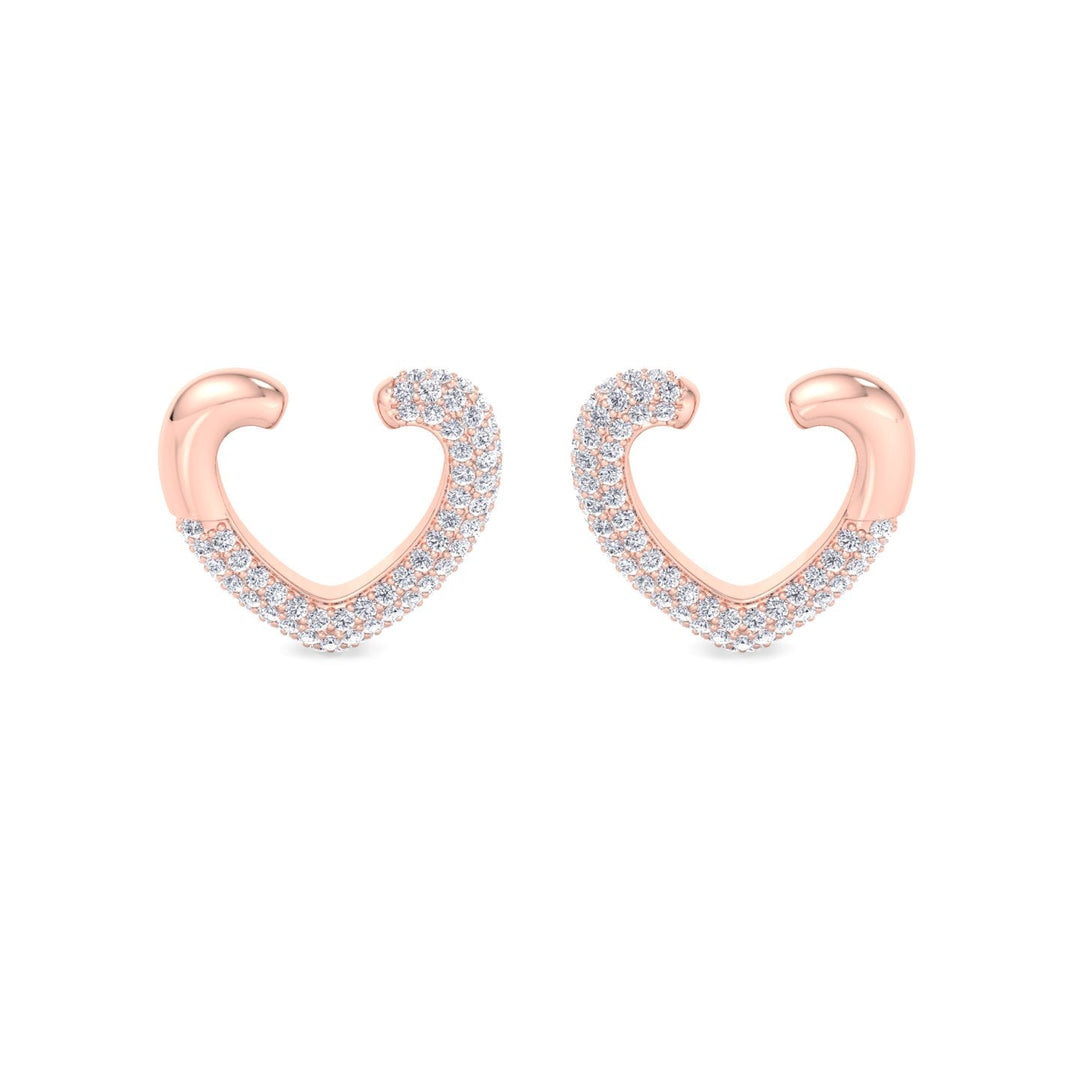 Heart Shaped Pave Ear Cuff
