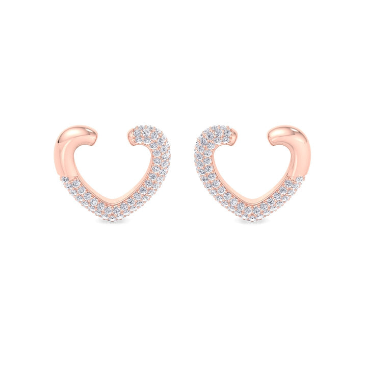 Heart Shaped Pave Ear Cuff