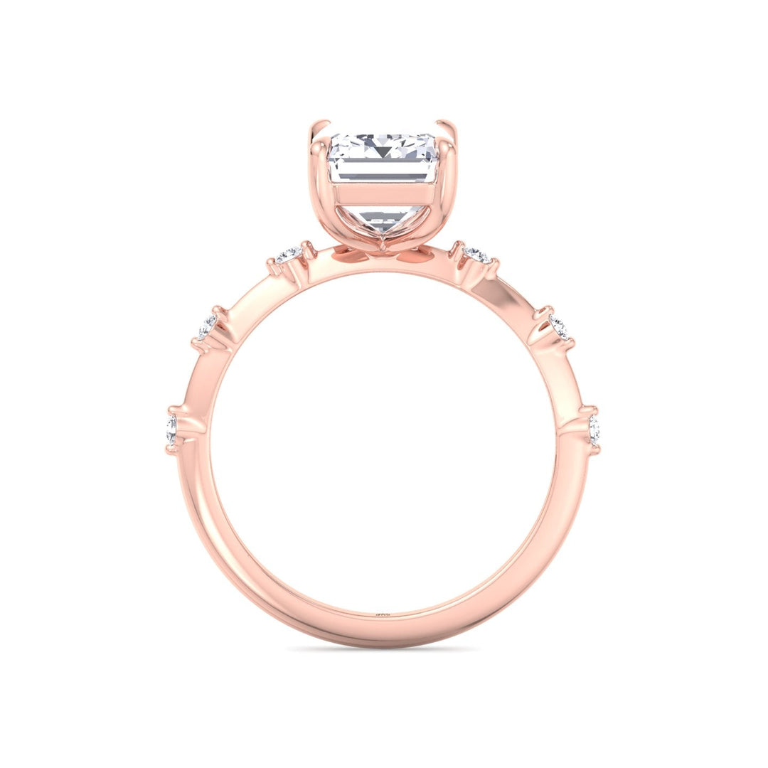 Multiple Stone Emerald Cut Ring with Thin Band