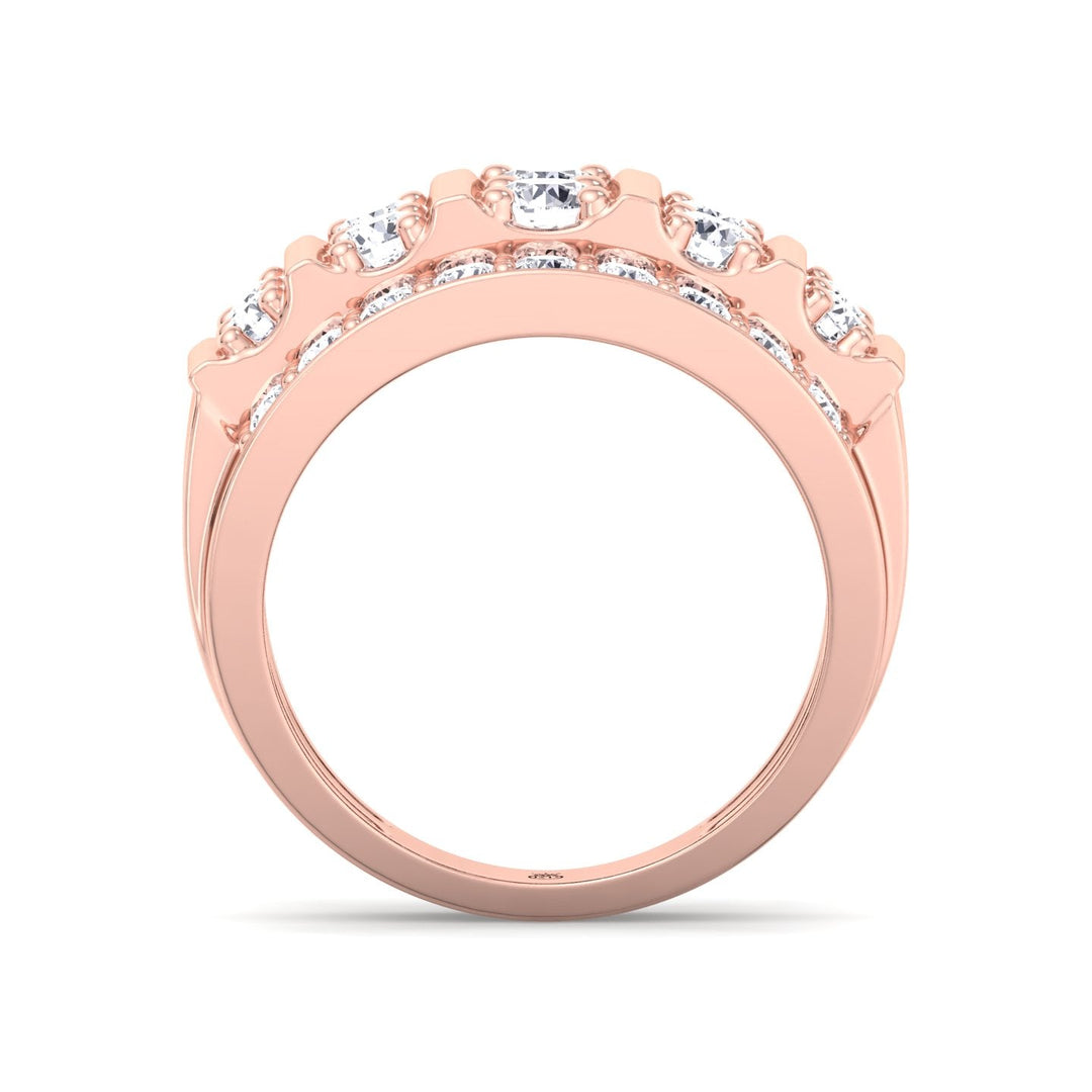 5ct Men’s Multi-Row Column Ring