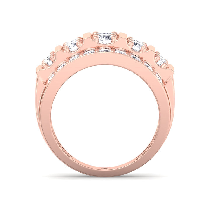 5ct Men’s Multi-Row Column Ring