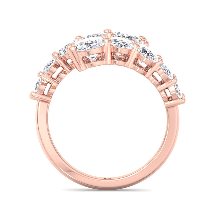 Oval Shape Open Row Eternity Band