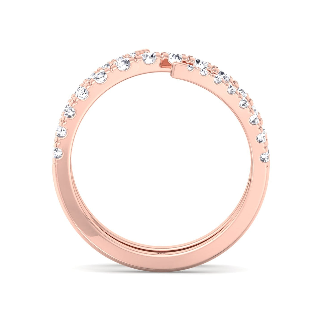 Procida - Swirl Style - Wedding Band ( .85ct)