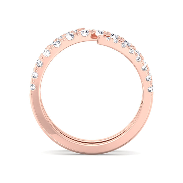 Procida - Swirl Style - Wedding Band ( .85ct)