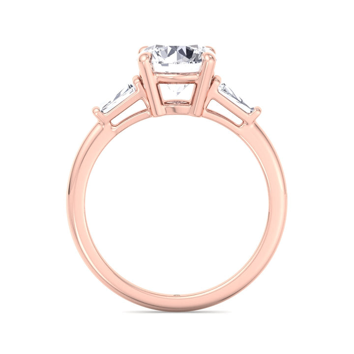 Tapered Baguette Round Cut Engagement Ring