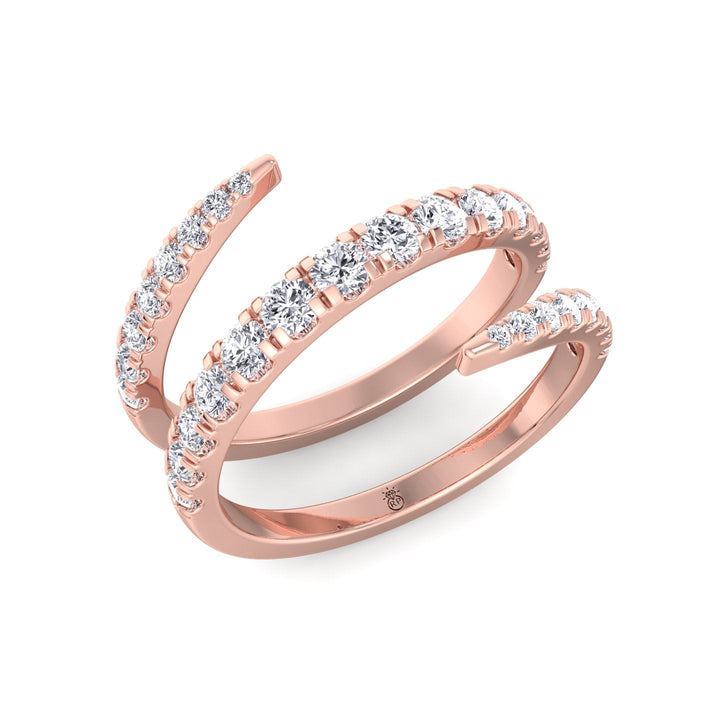 Procida - Swirl Style - Wedding Band ( .85ct)