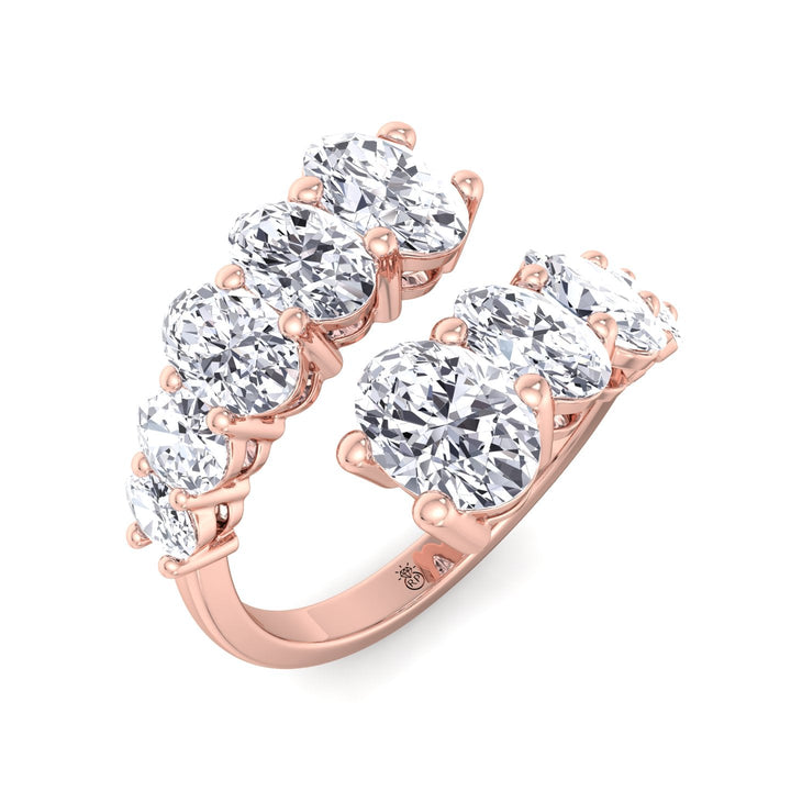 Oval Shape Open Row Eternity Band