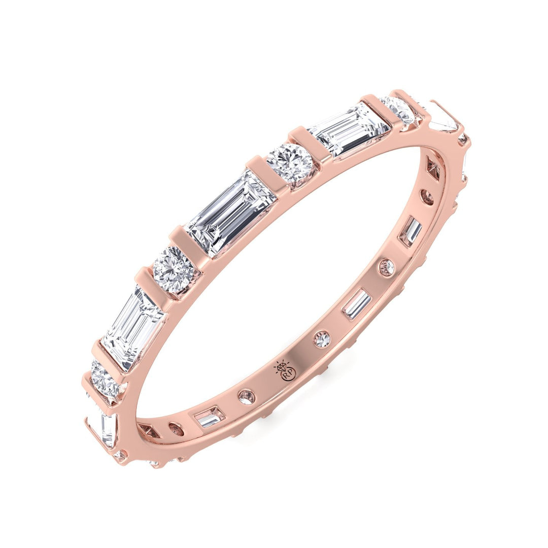 Baguette &amp; Round Cut Eternity Band