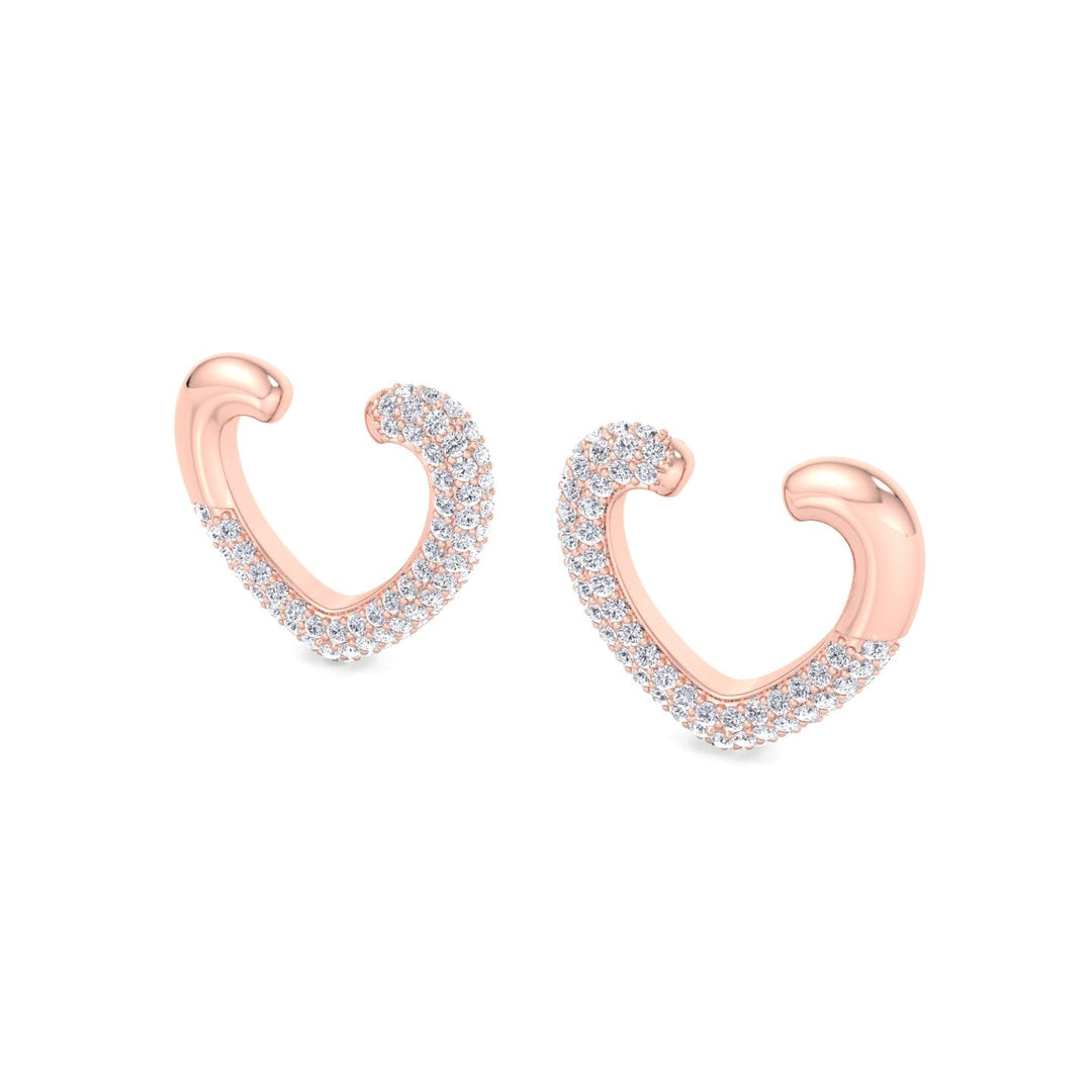 Heart Shaped Pave Ear Cuff