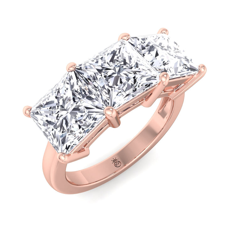 Princess Cut 3 Stone Engagement Ring