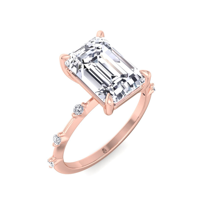 Multiple Stone Emerald Cut Ring with Thin Band